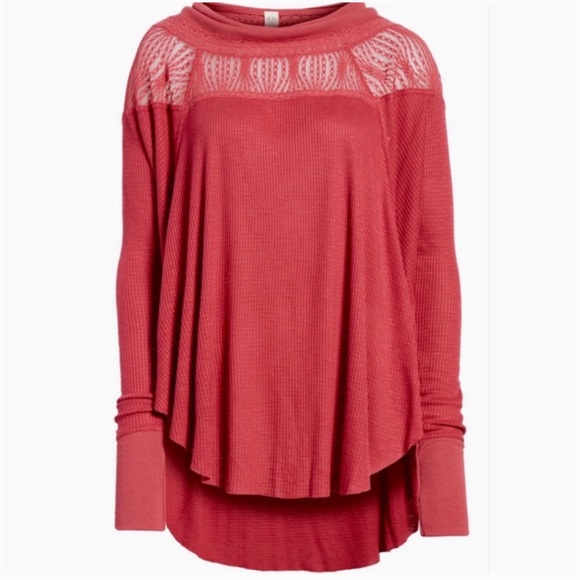 Free People Spring Valley Top Size XS Pink Lace - Picture 8 of 9